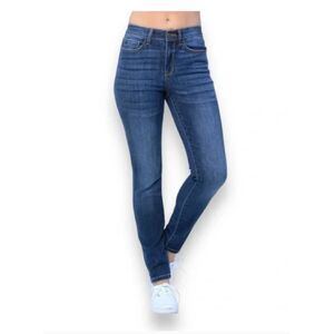 Judy Blue High Waist Relaxed Fit Slim Leg Stretch Blue Everyday Denim Jeans 9/29